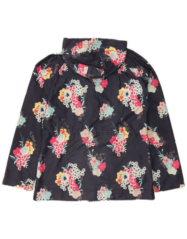 Jachetă de ploaie cu glugă pentru femei Animal UK 8, poliester floral, albastru marin