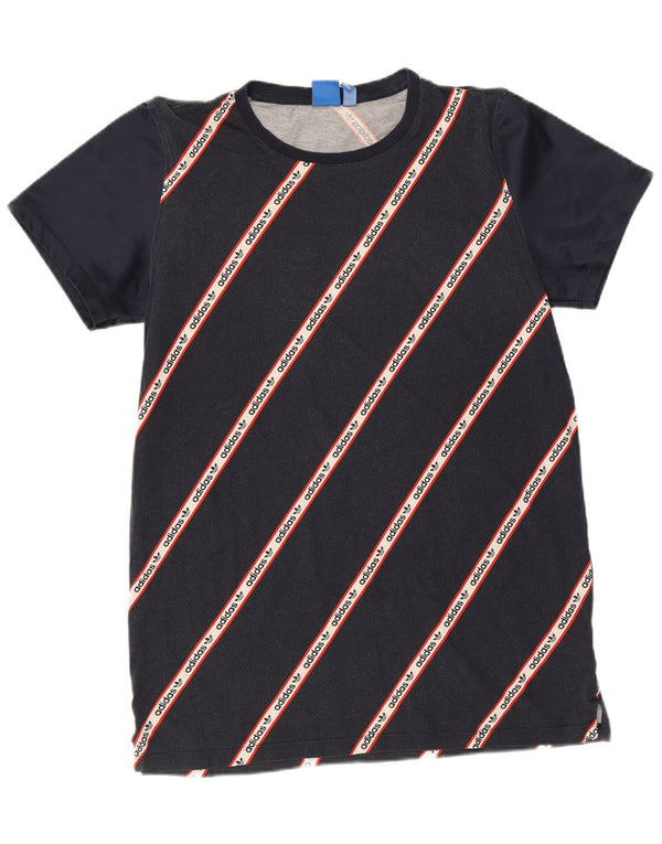 Tricou grafic Adidas pentru femei Top UK 14 Medium Bleumarin Bumbac