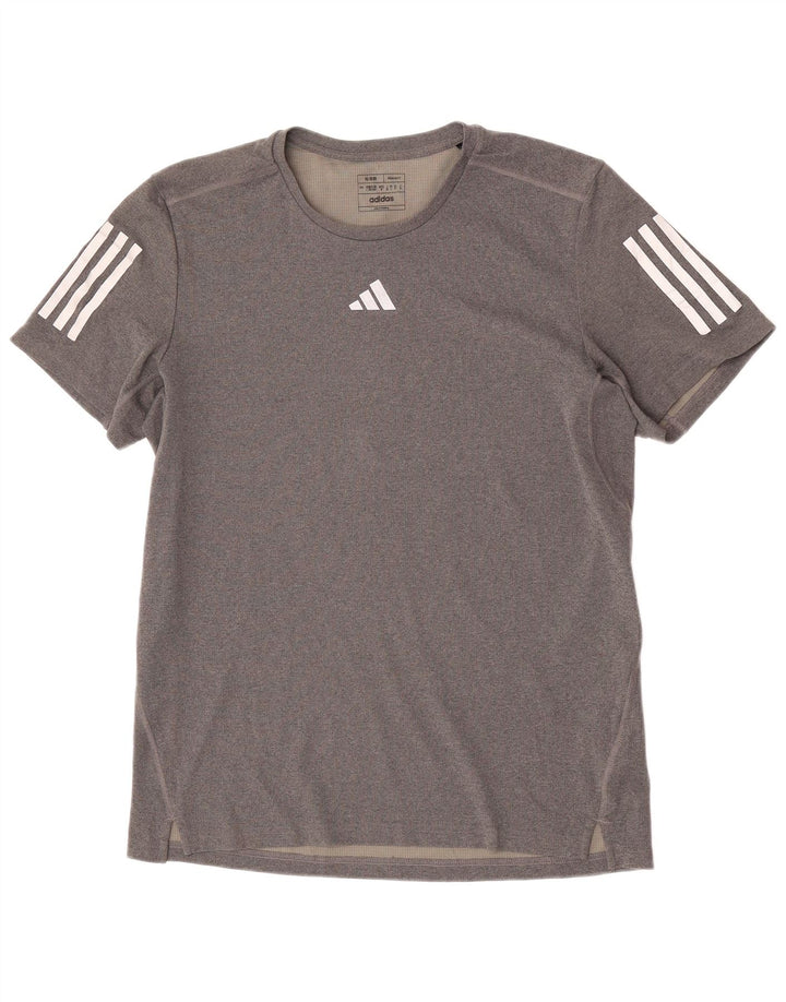Tricou pentru bărbați Adidas Aeroready Regular Fit Top mare din poliester gri