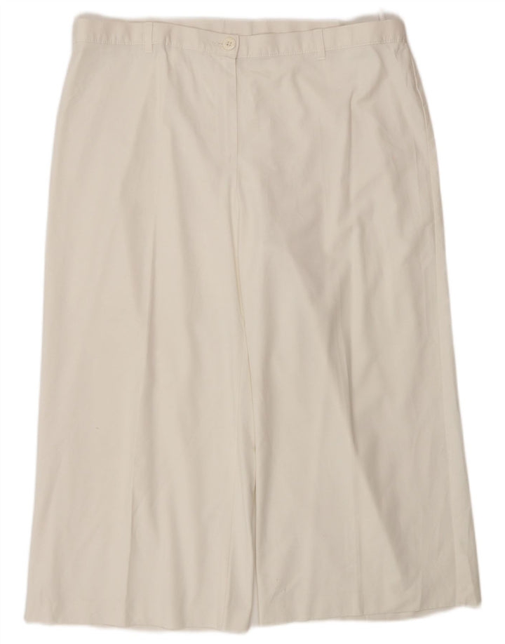 Pantaloni Capri cu talie înaltă pentru femei Marks & Spencer W38 L22 alb