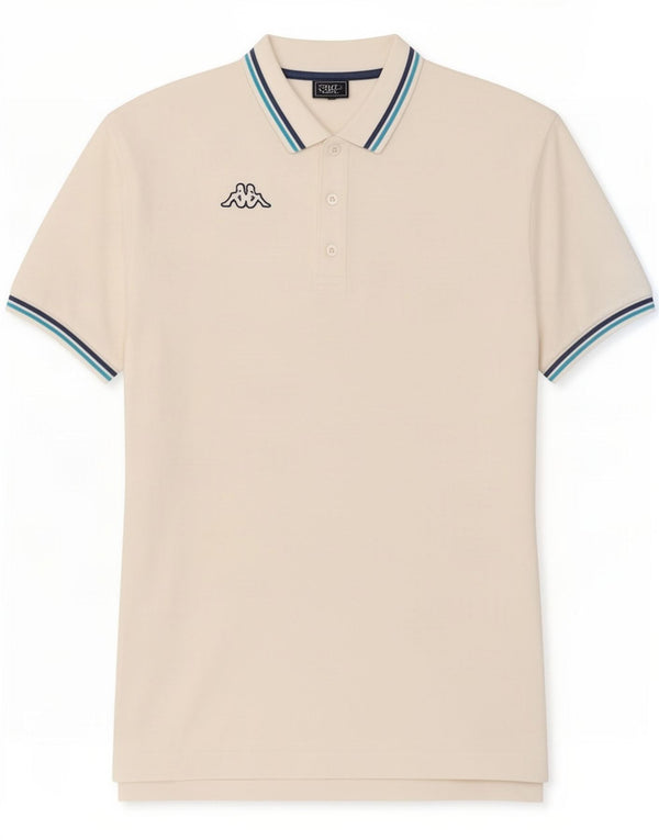 Cămașă polo pentru bărbați Kappa 2XL bumbac cu dungi albe