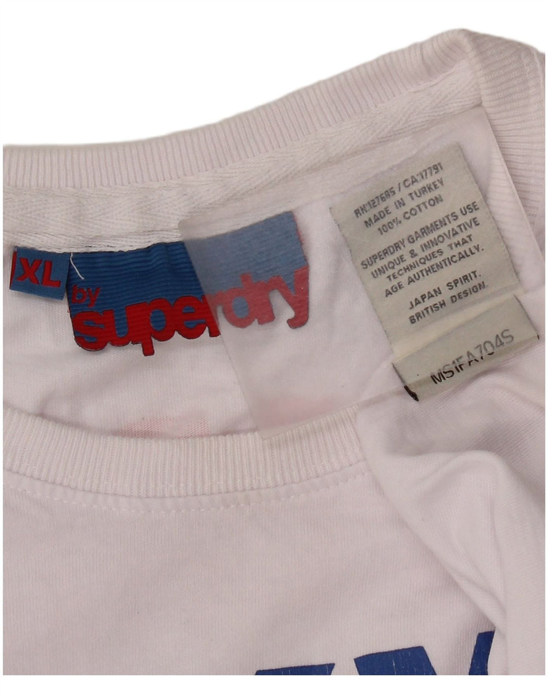 Tricou grafic pentru bărbați Superdry Top XL Bumbac alb