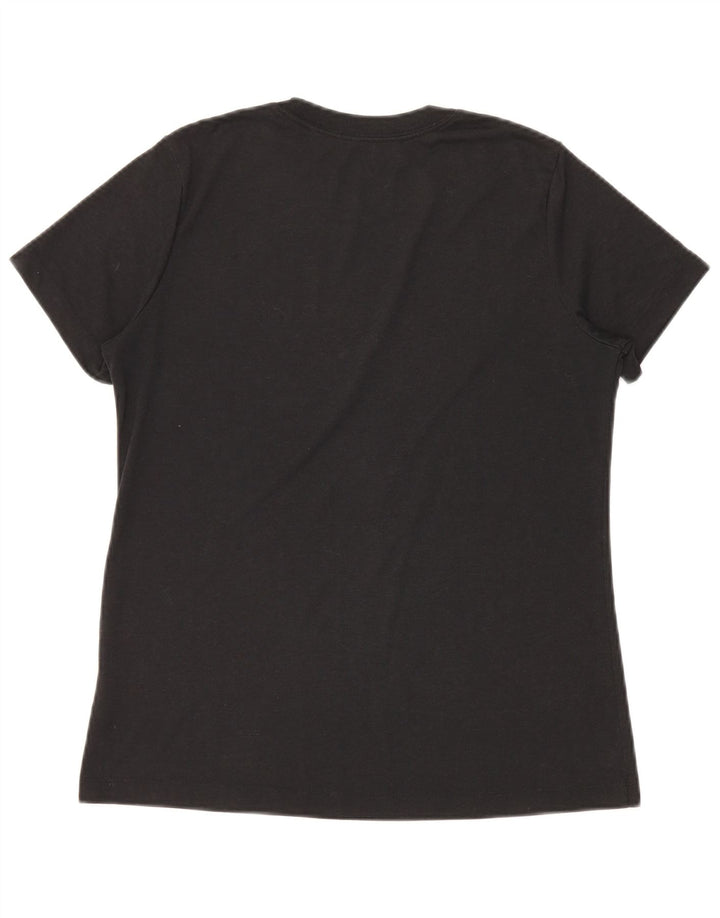 Tricou grafic Nike Dri Fit pentru femei Top UK 14 Poliester mediu negru