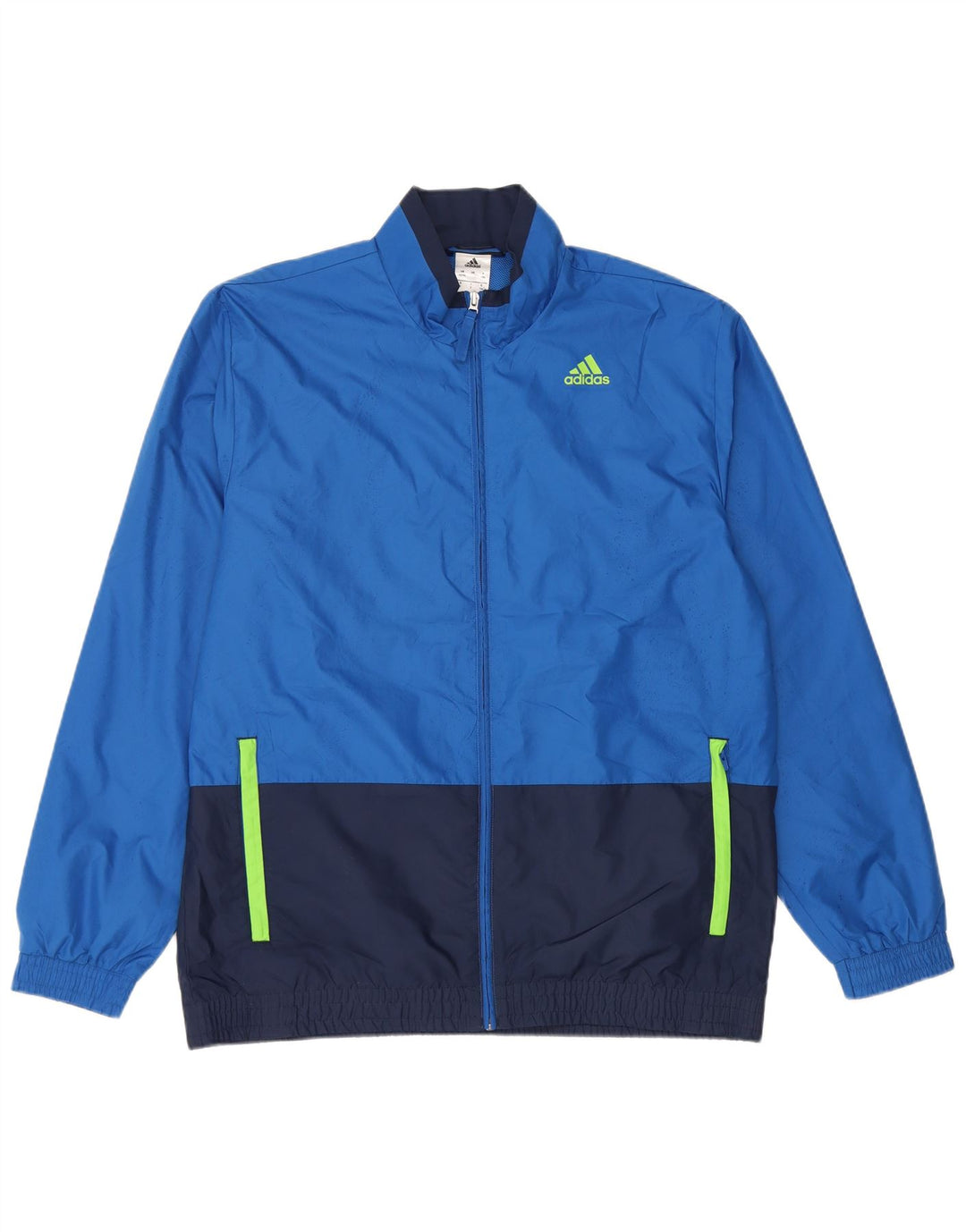 Jachetă de trening Adidas pentru bărbați Marea Britanie 42/44 Poliester mare, albastru, bloc de culoare