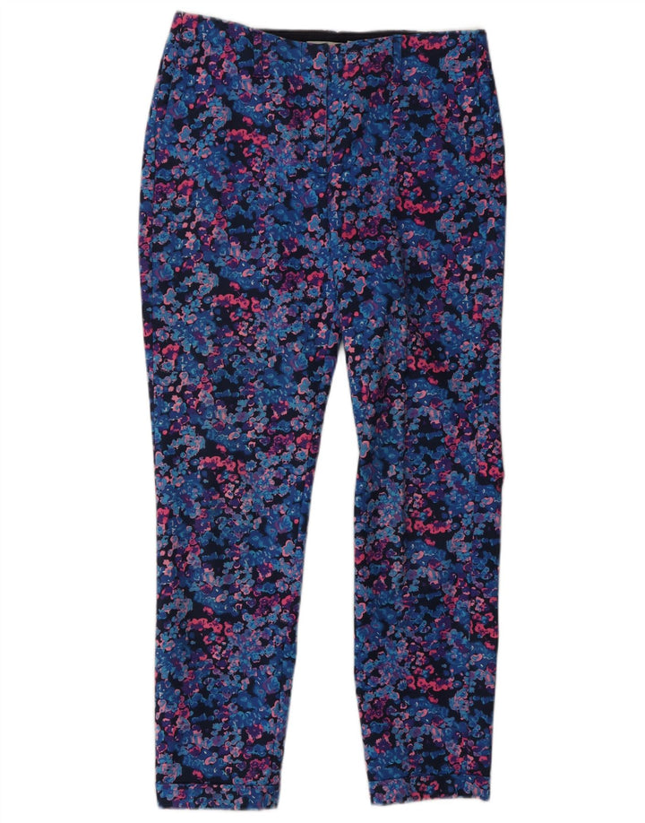 BODEN Pantaloni chino subțiri pentru femei UK 12 Medium L30 L28 Multicolori Floral