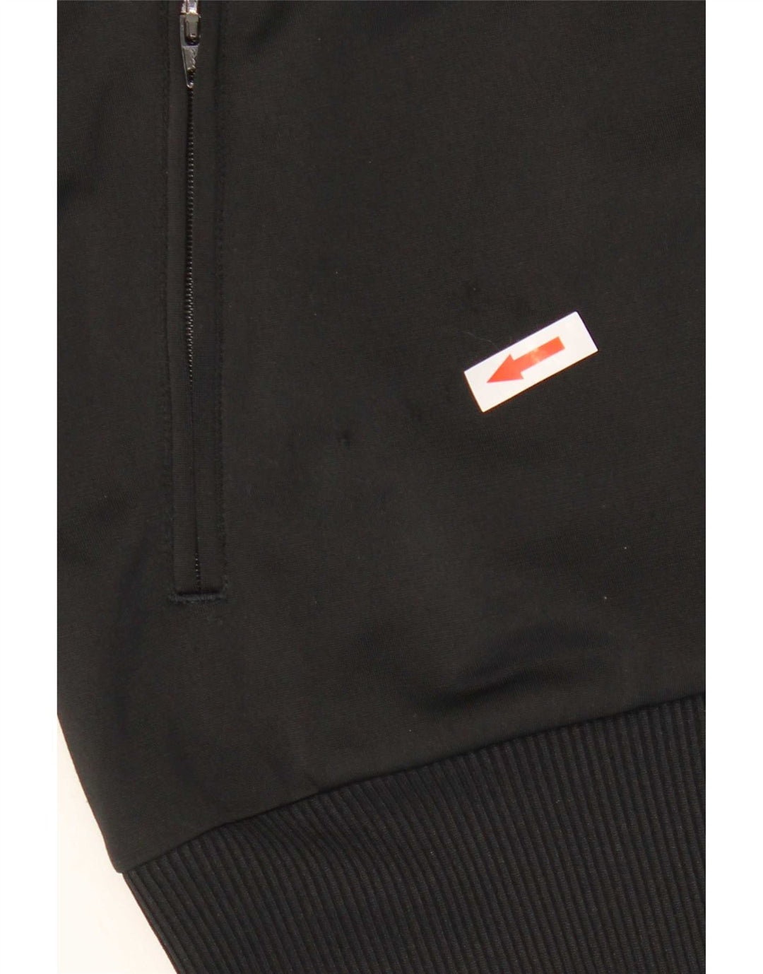 Jachetă de top pentru trening grafic Adidas pentru femei UK 14 Poliester mediu negru