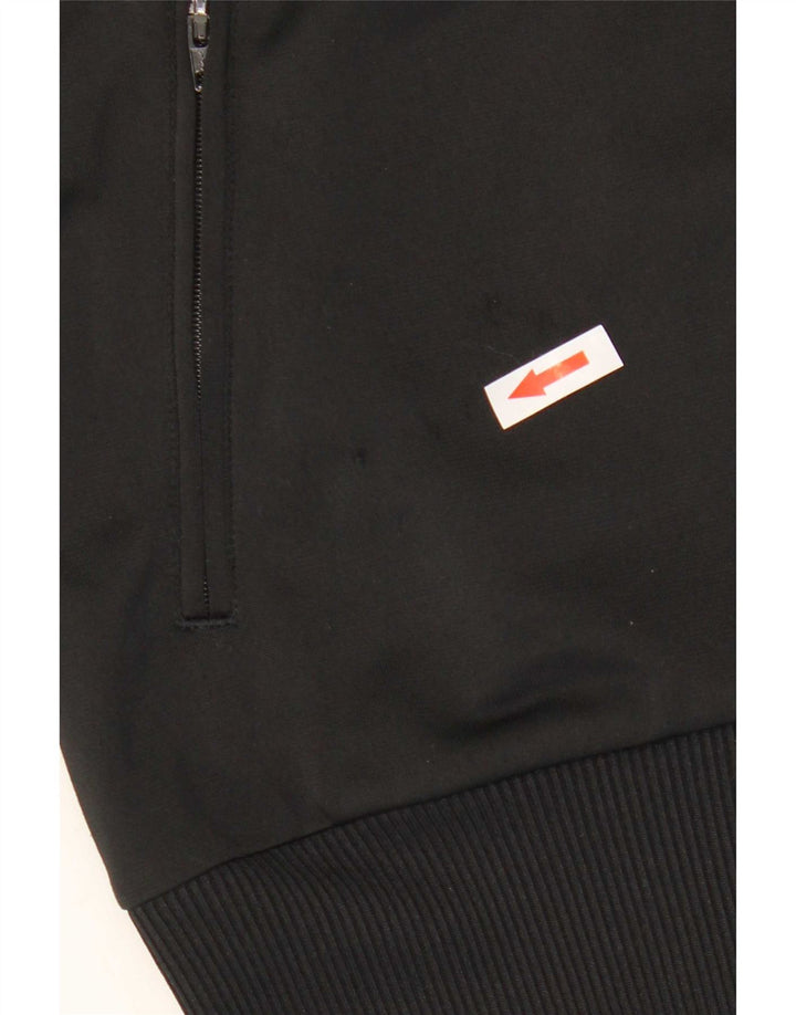 Jachetă de top pentru trening grafic Adidas pentru femei UK 14 Poliester mediu negru