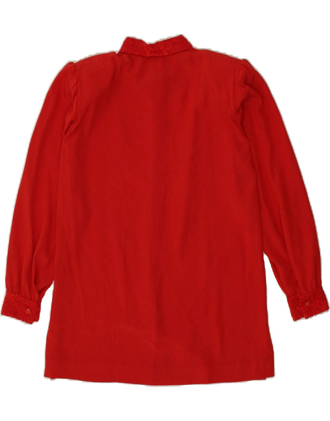 VINTAGE Womens 3/4 Sleeve Shirt Blouse UK 12 Medium Red Vintage Vintage and Second-Hand Vintage from Messina Hembry 