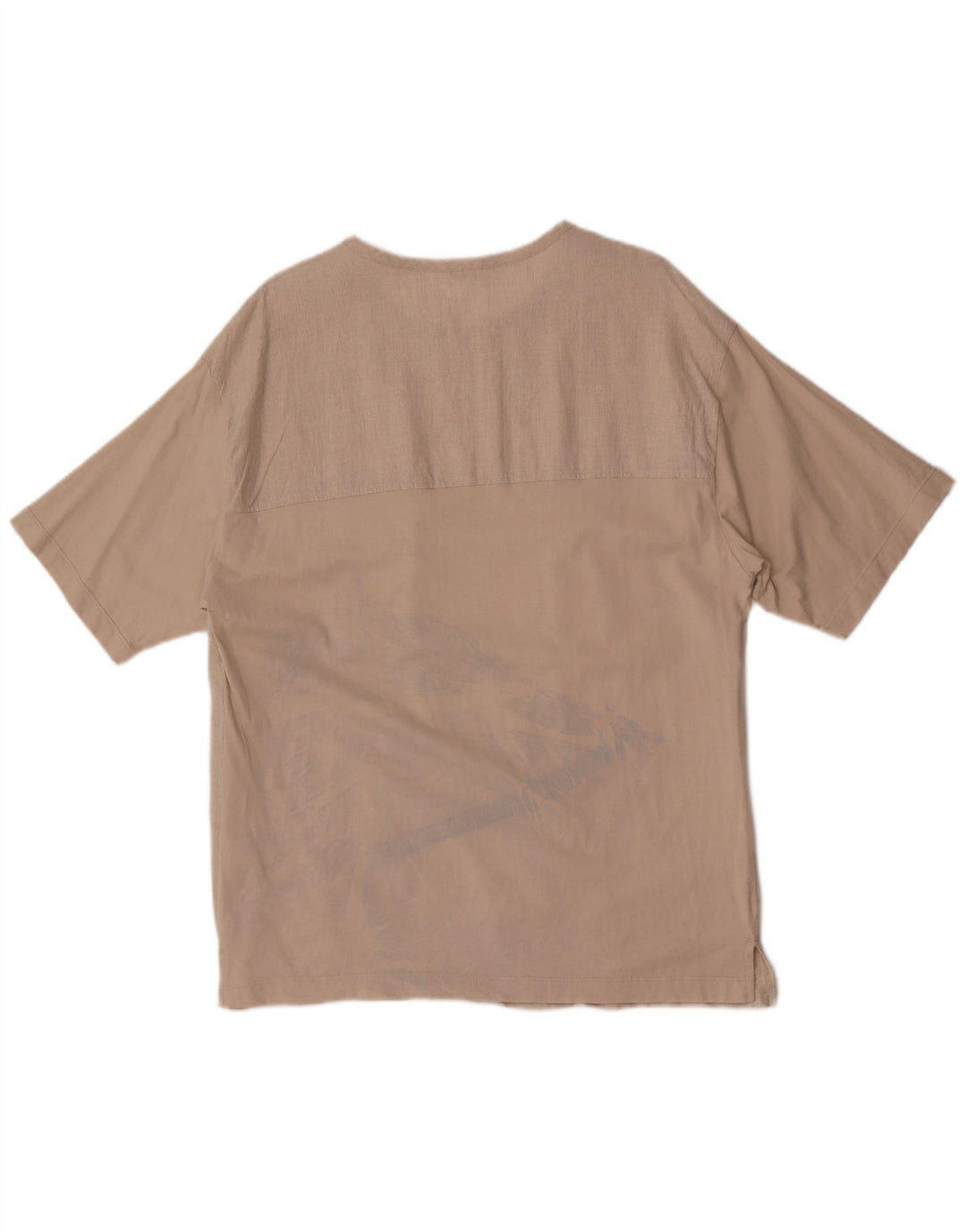 Tricou Bărbați Zara Top Mare Bej Bumbac