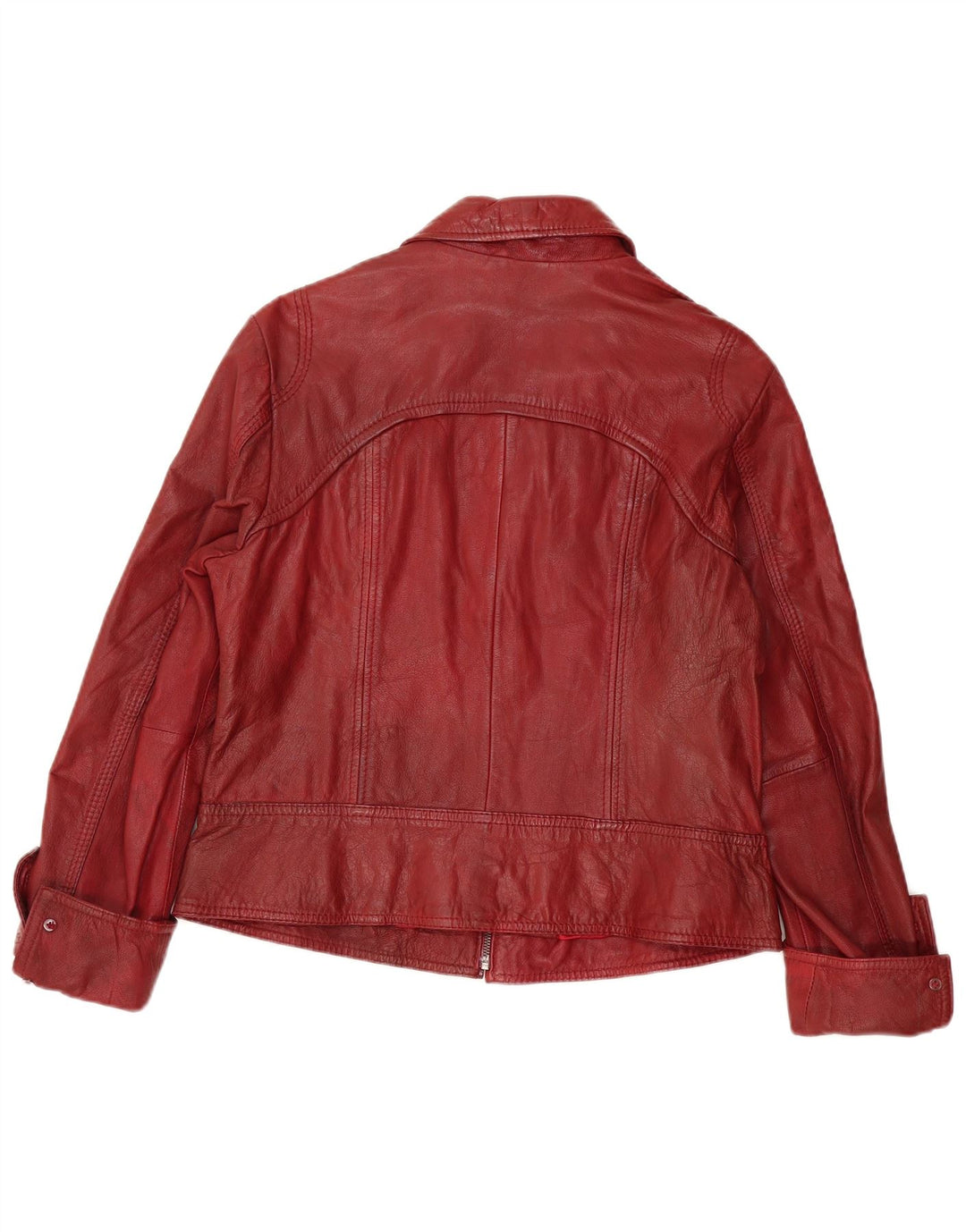 Jachetă de piele pentru femei Kapalua UK 16 Mare din piele de culoare burgundă