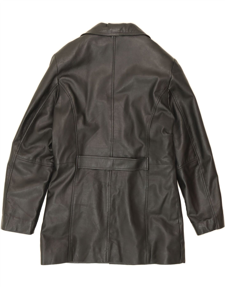 VINTAGE Womens Leather Coat UK 18 XL  Black Leather Vintage Vintage and Second-Hand Vintage from Messina Hembry 