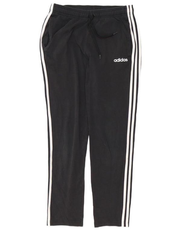 Pantaloni de trening Adidas pentru bărbați, bumbac mediu negru
