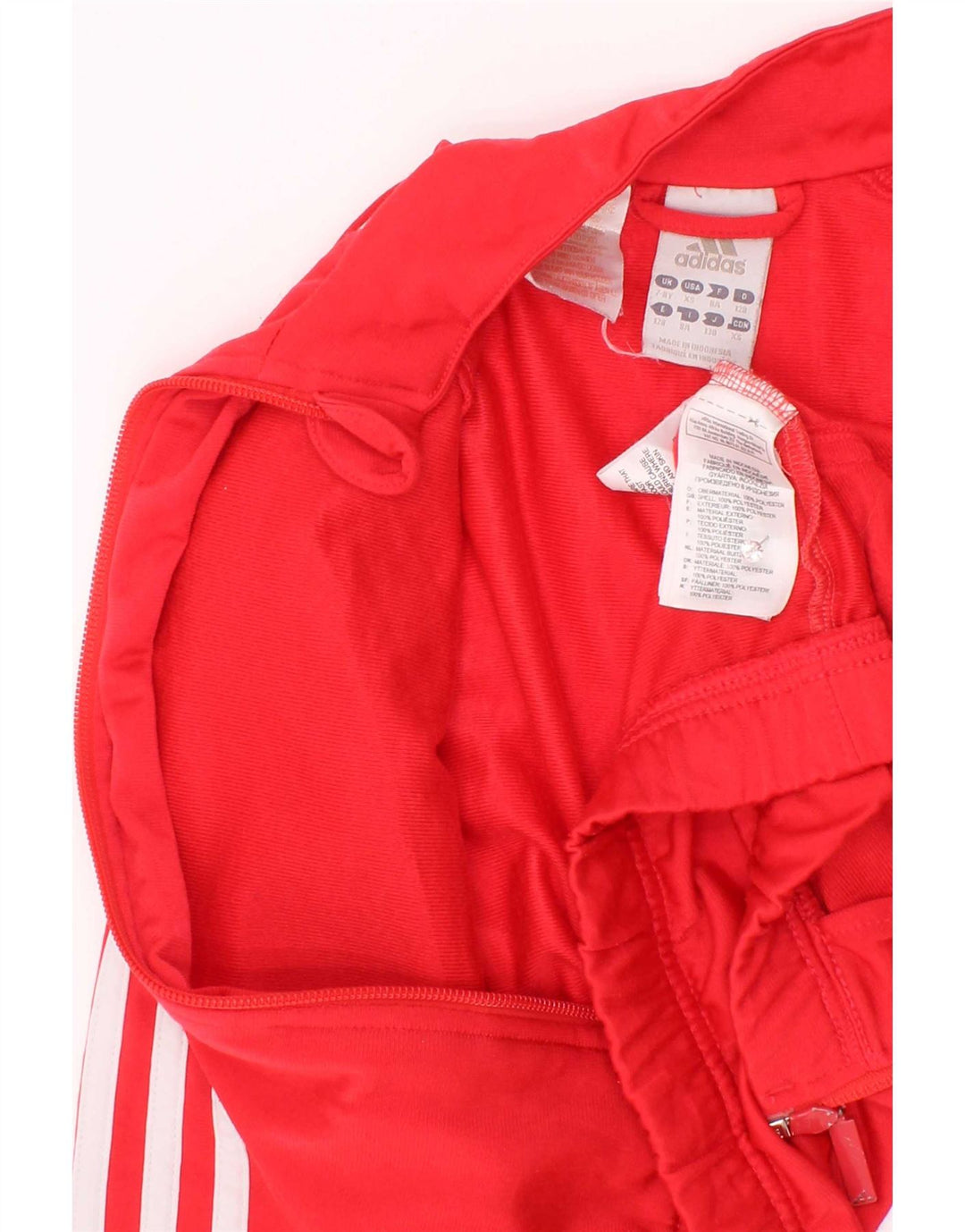 Jachetă de trening pentru fete Adidas 7-8 ani Poliester color bloc roșu