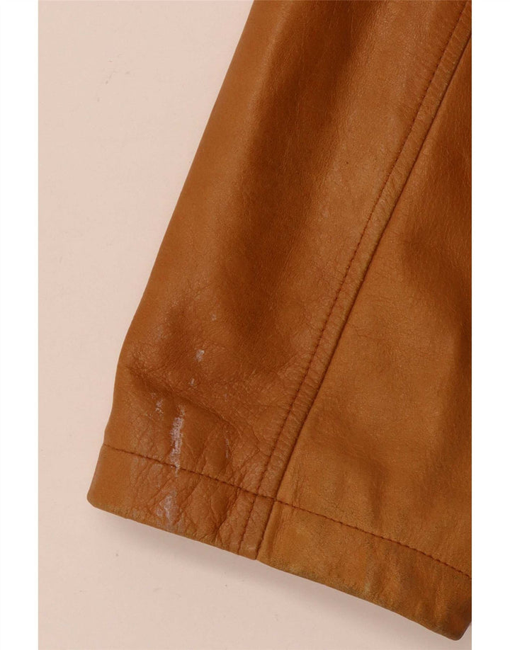 Jachetă de piele pentru bărbați Steve Madden UK 42 XL din piele bej