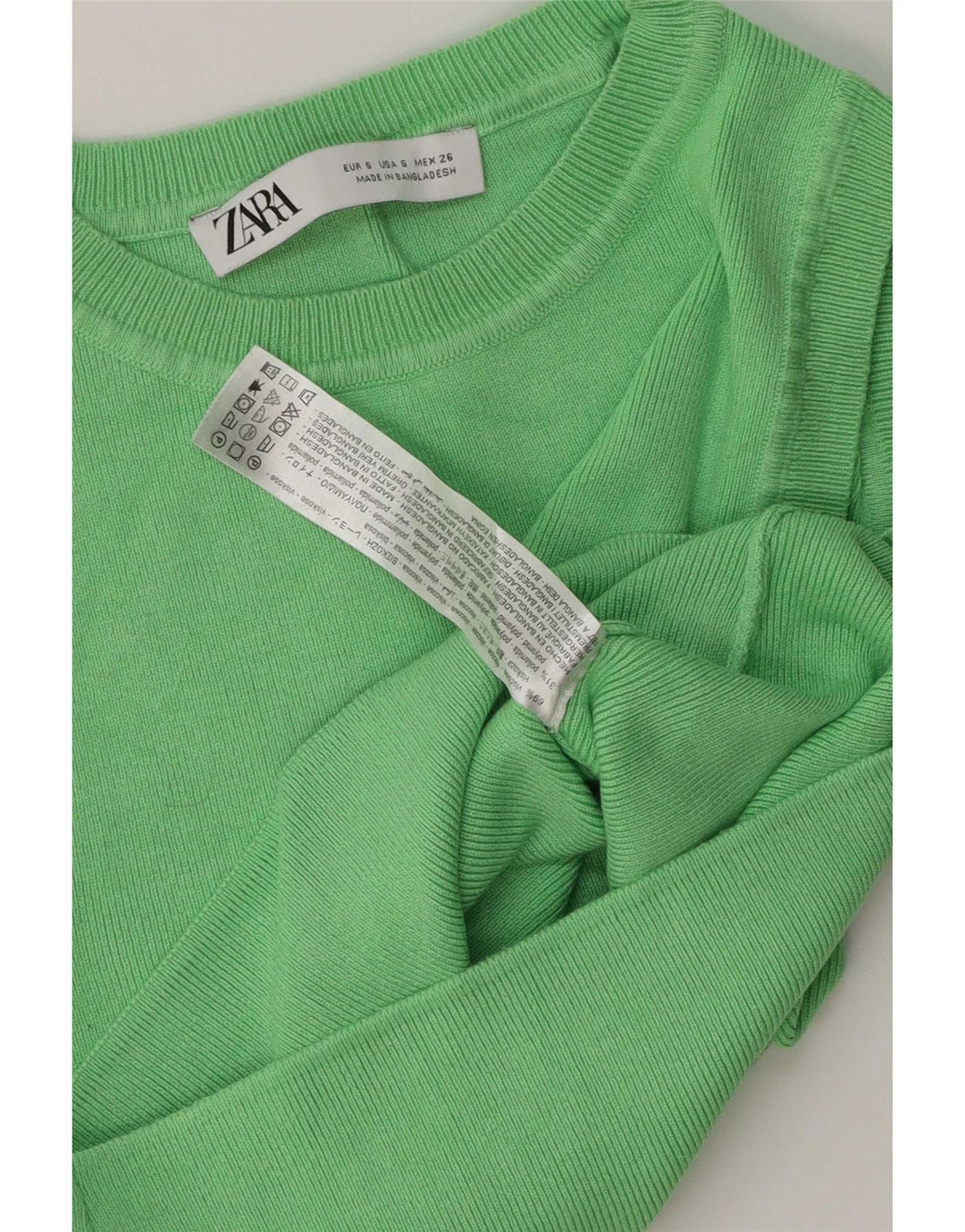 Top cu vestă pentru femei Zara UK 10 Small Green Viscose