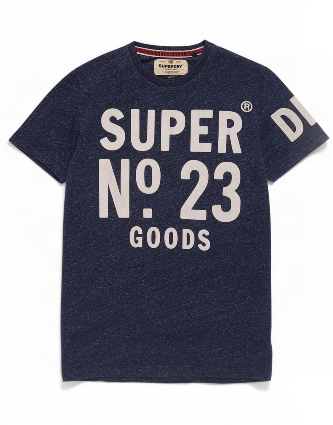 Tricou grafic pentru bărbați Superdry Top mic, albastru marin, poliester pătat