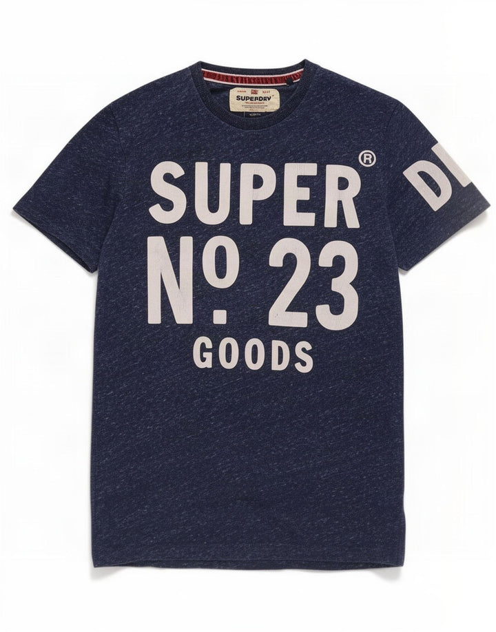 Tricou grafic pentru bărbați Superdry Top mic, albastru marin, poliester pătat