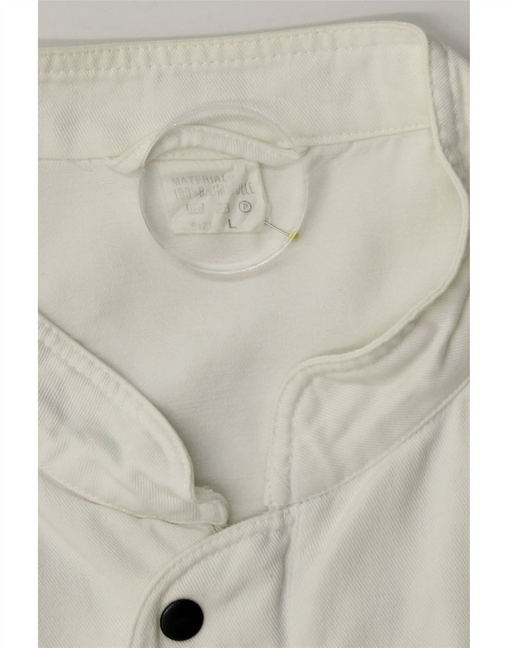 Jachetă vintage pentru bărbați, UK 40, mare, alb, din bumbac