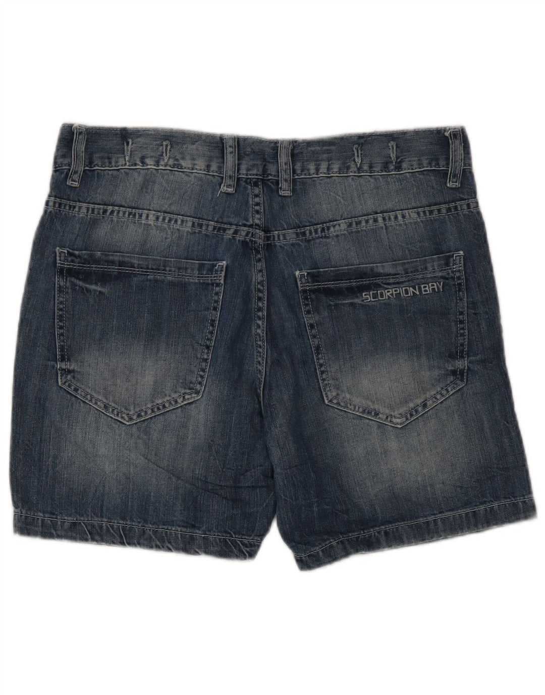 Pantaloni scurți din denim pentru bărbați Scorpion Bay W30, bumbac albastru mediu