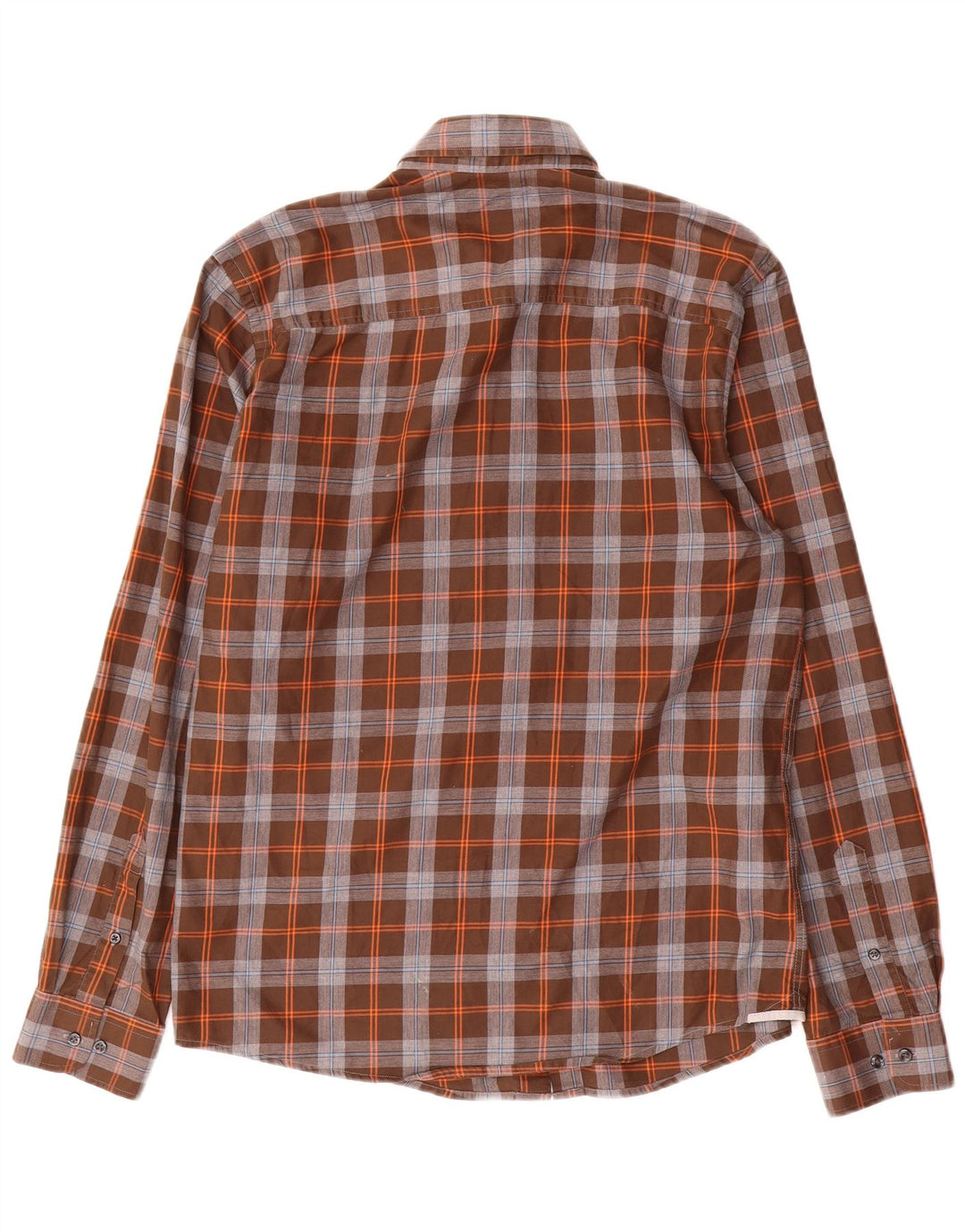 Cămașă croită pentru bărbați Jack & Jones, bumbac mare cu carouri maro