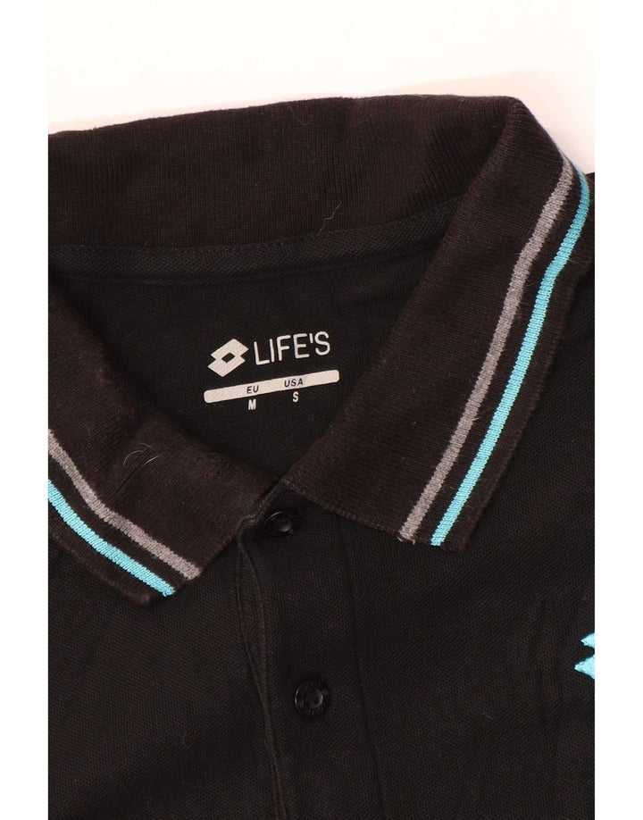 Tricou polo pentru bărbați Lotto Mic Negru