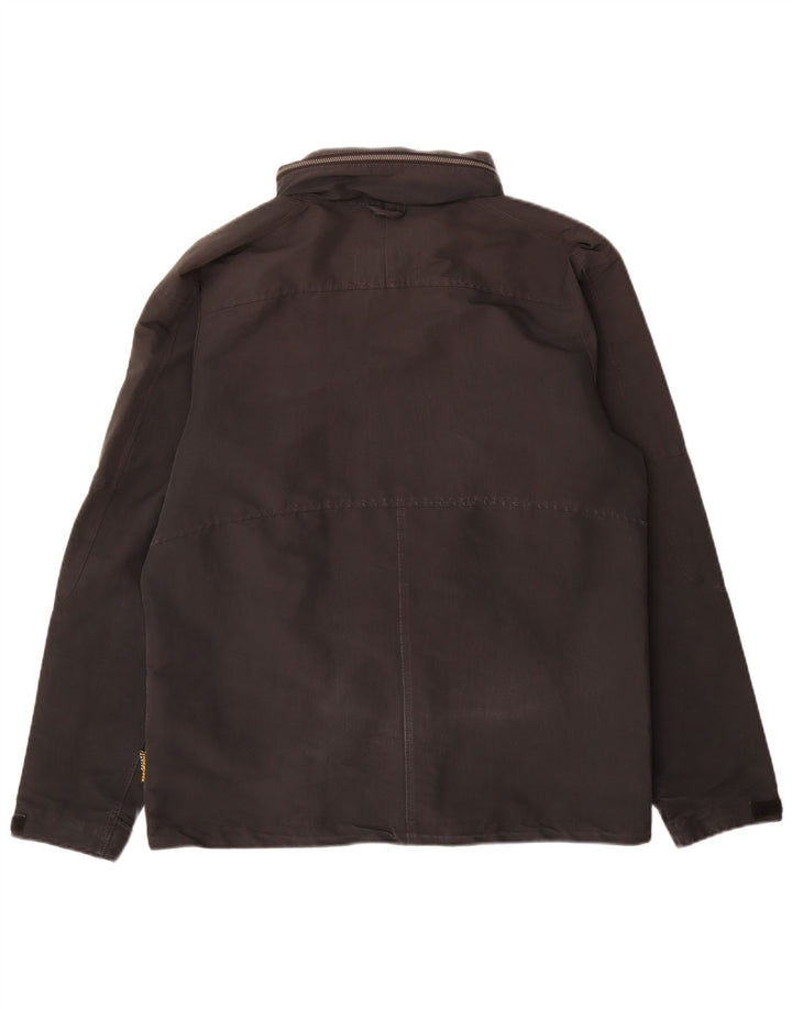 Jack Wolfskin Jachetă de ploaie cu glugă pentru bărbați UK 36/38 Poliester mediu negru