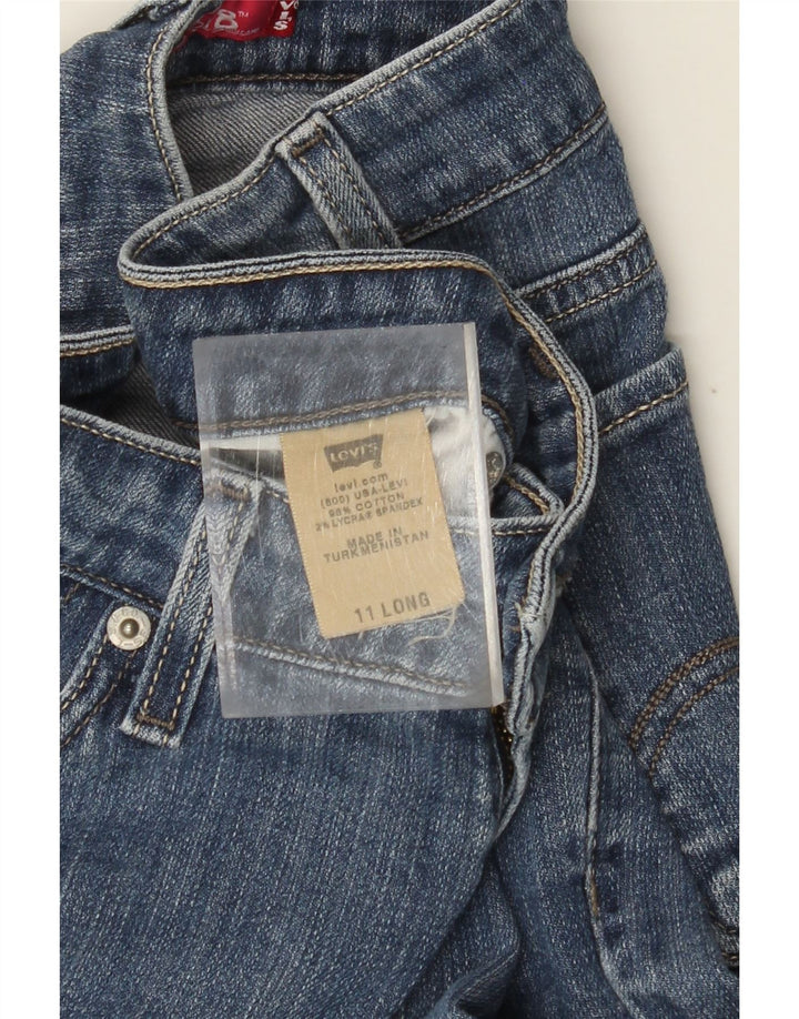 LEVI'S Blugi pentru femei 518 Super Low Bootcut US 11 Large W30 L32 Blue Bumbac
