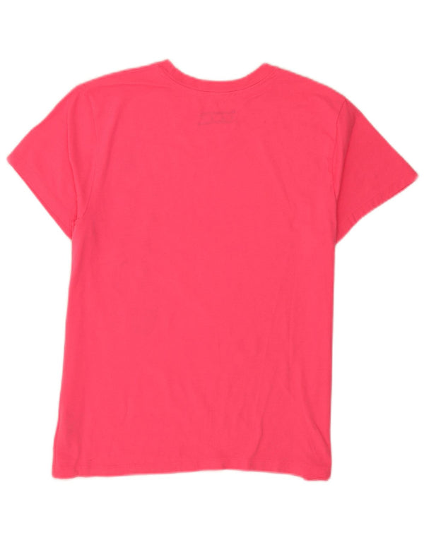 Tricou grafic Champion pentru femei Top UK 12 Medium Pink Bumbac