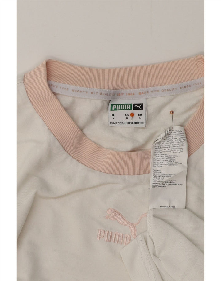 Tricou pentru bărbați PUMA Top mare din bumbac alb