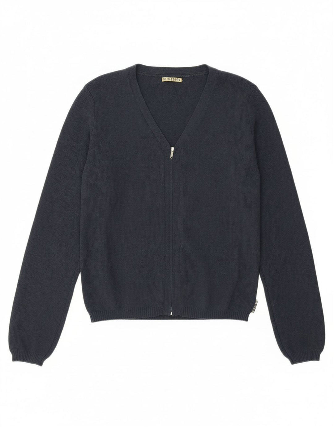 Pulover Playlife cardigan crop pentru femei UK 12 Medium Bleumarin Poliamidă