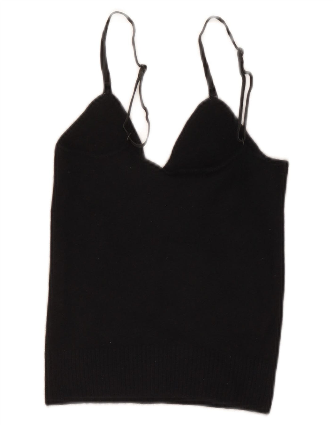 Emporio Armani Crop Cami Top pentru femei IT 40 Lână mică, albastru bleumarin