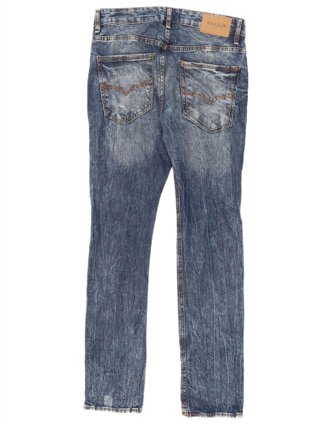 Blugi slim pentru bărbați Guess Distressed W31 L31 Bumbac albastru
