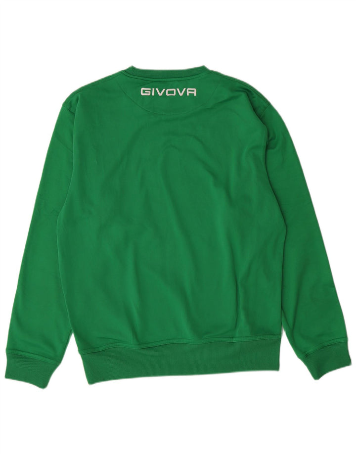 Pulover grafic pentru bărbați GIVOVA, poliester verde mediu