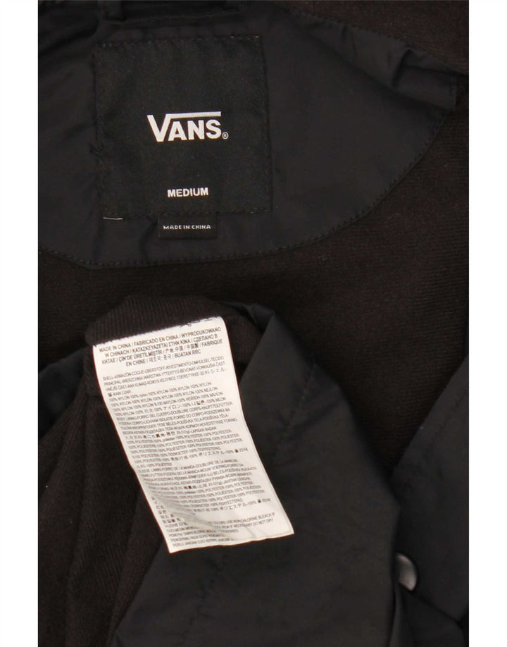 Jachetă de ploaie cu glugă grafică Vans pentru bărbați UK 38 Medium Black Nylon