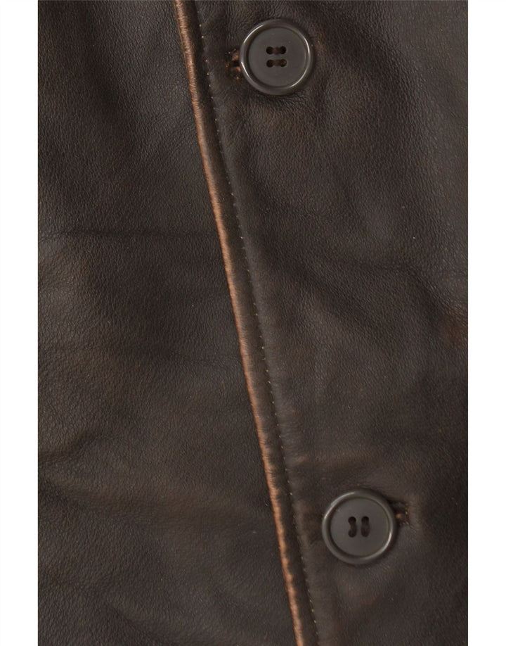 Jachetă de piele pentru bărbați Conbipel IT 52 din piele maro mare