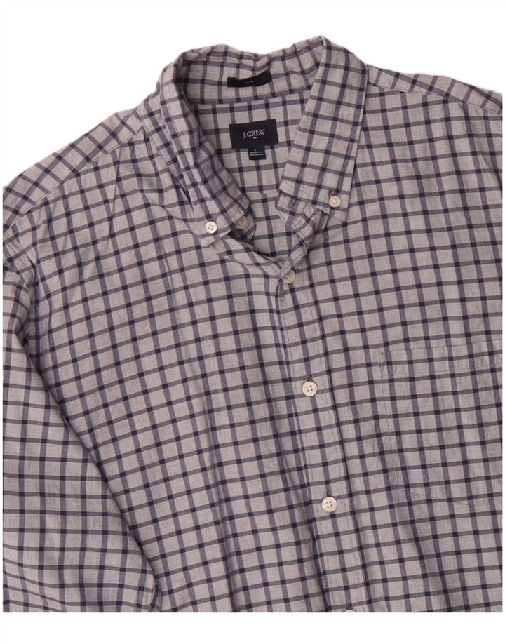 Cămașă subțire pentru bărbați J. CREW, mare, din bumbac cu carouri bleumarin