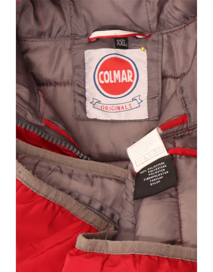 Jachetă căptușită cu glugă Colmar pentru băieți 15-16 ani 2XL poliester roșu