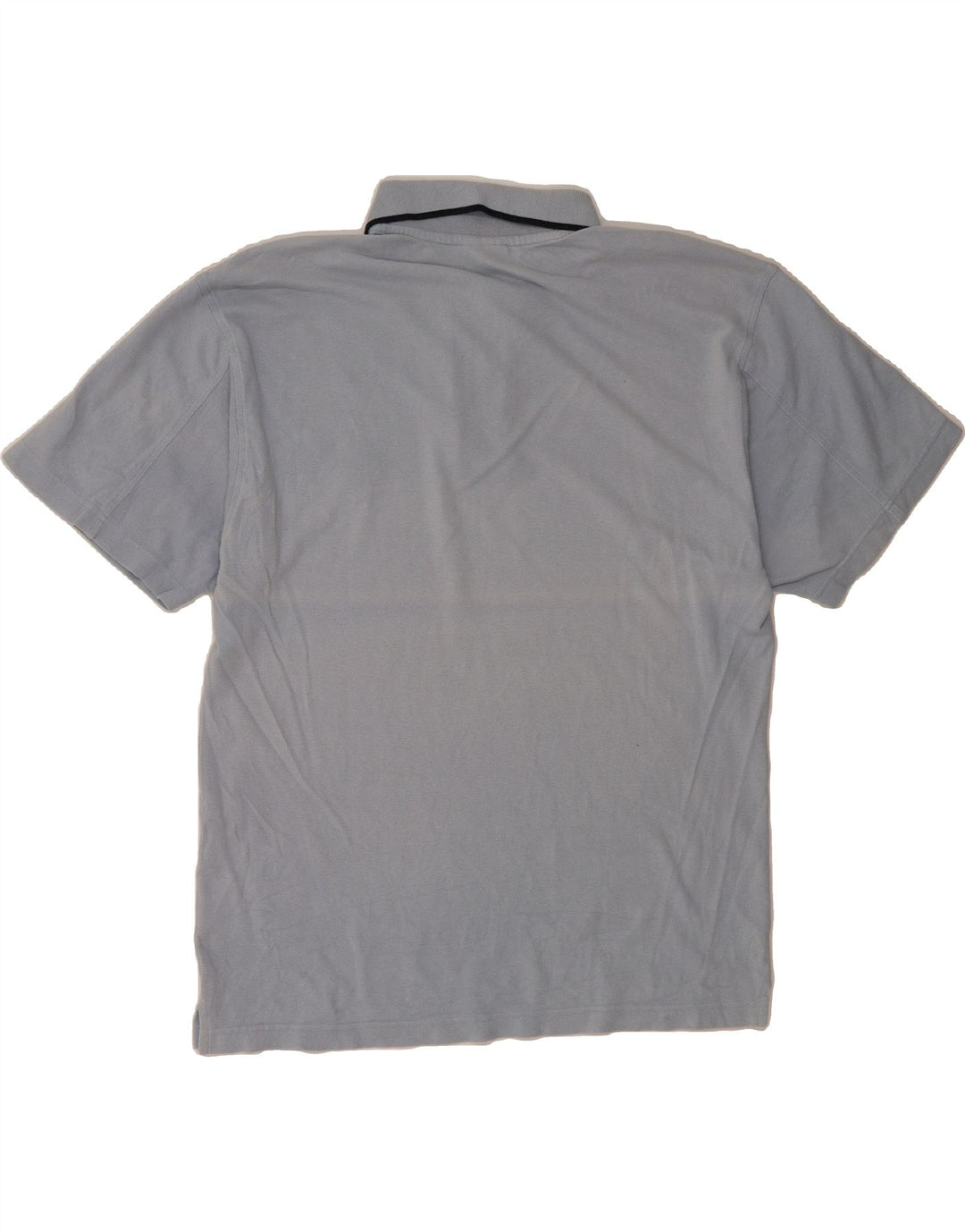 CHAMPION Mens Zip Neck Polo Shirt Large Blue Cotton Vintage Champion and Second-Hand Champion from Messina Hembry 
