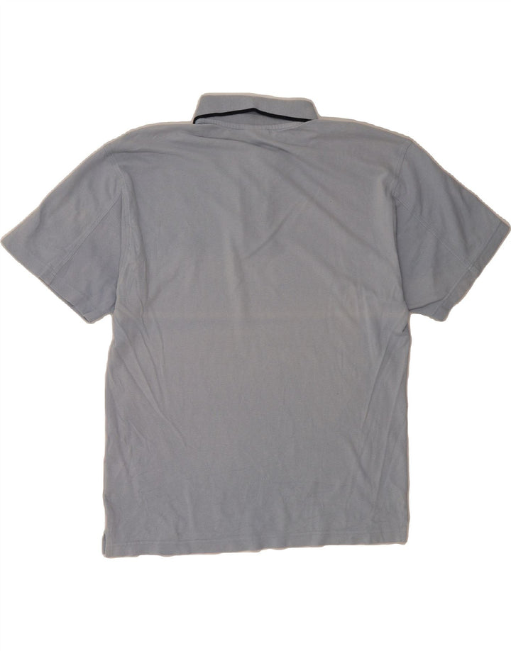 CHAMPION Mens Zip Neck Polo Shirt Large Blue Cotton Vintage Champion and Second-Hand Champion from Messina Hembry 