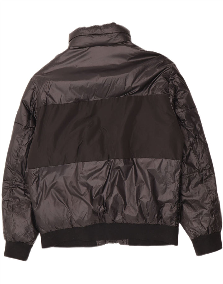 Jachetă căptușită cu grafică pentru bărbați Dkny UK 38 Medium Black Colorblock Nylon