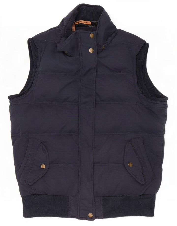 Gilet căptușit pentru femei Fat Face UK 12 Medium Bleumarin Poliester