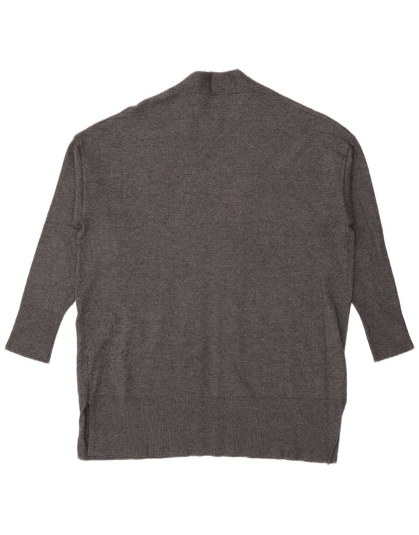 Pulover cardigan deschis supradimensionat pentru femei Zara UK 10, gri mic
