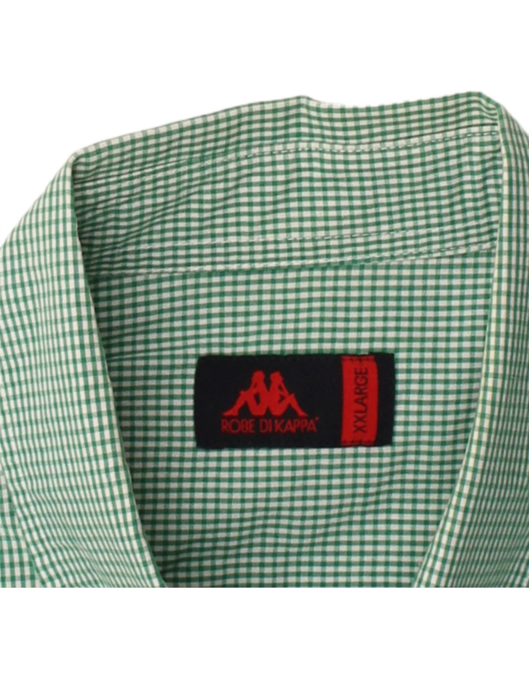 KAPPA Mens Shirt 2XL Green Gingham Cotton