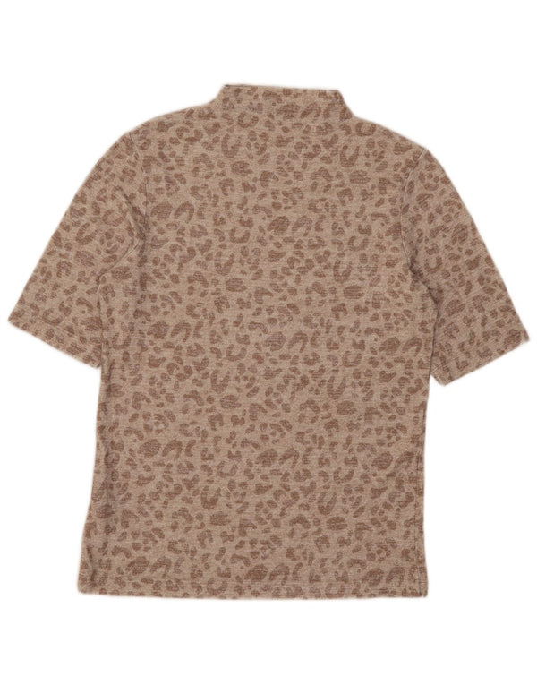 Bluză pentru femei Marks & Spencer UK 12 Medium Bej Animal Print Viscoză