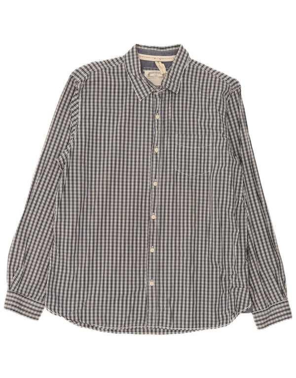 White Stuff Cămașă Classic Fit pentru bărbați XL, bumbac cu carouri bleumarin