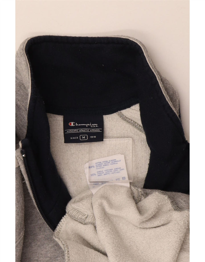 Jachetă de trening pentru bărbați Champion, din bumbac color bloc, gri mediu