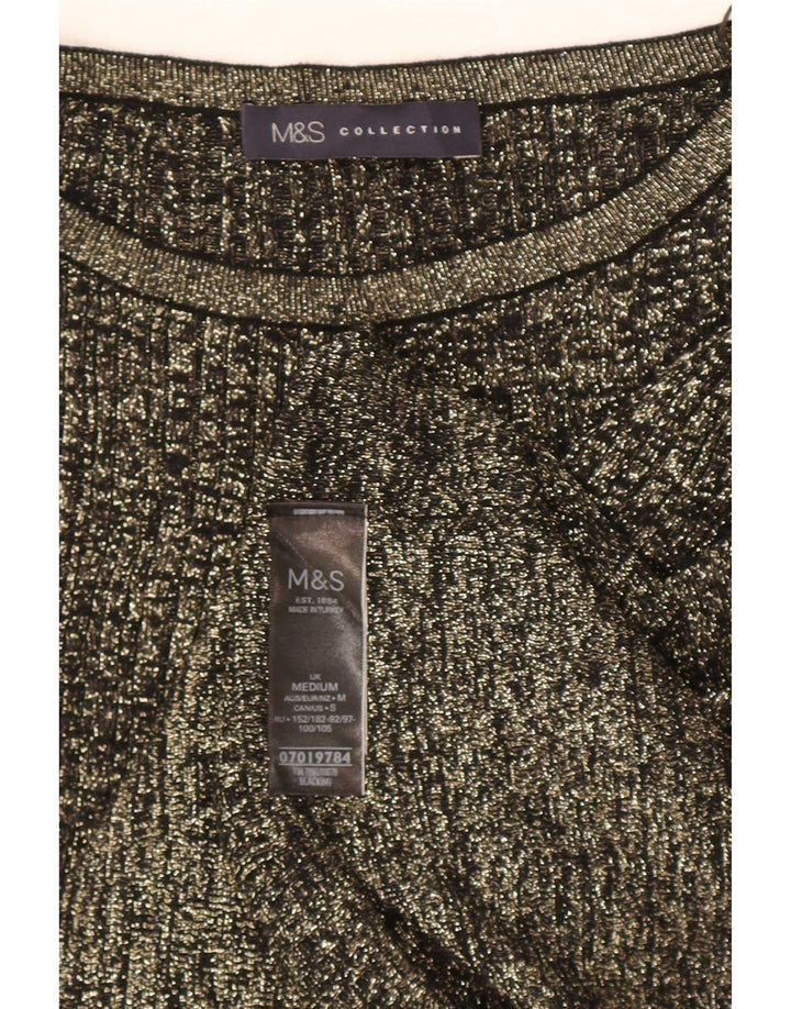 Pulover pentru femei Marks & Spencer cu gât de barcă, viscoză medie, neagră