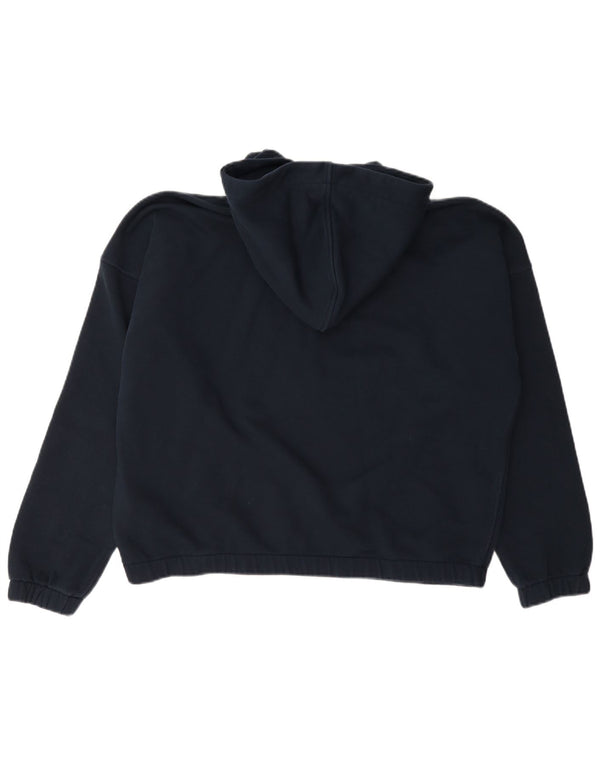 Pulover pentru damă Tommy Hilfiger Crop, cu fermoar și cu glugă, UK 16, mare, bleumarin
