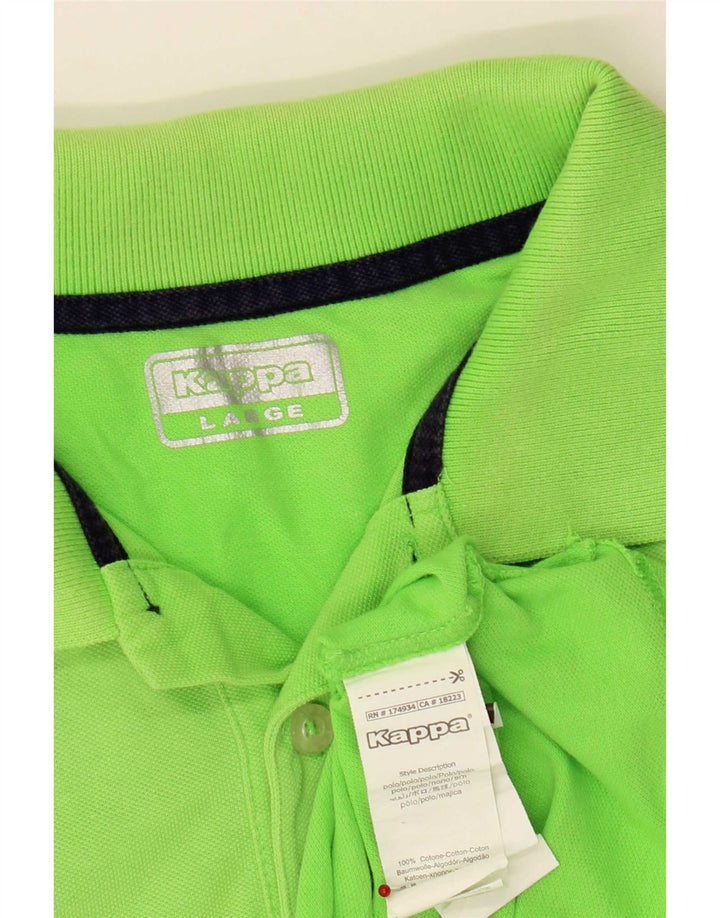Tricou polo pentru bărbați Kappa, bumbac verde mare