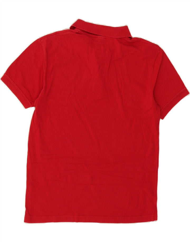 ASICS Mens Polo Shirt Small Red Cotton Vintage Asics and Second-Hand Asics from Messina Hembry 